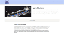 Desktop Screenshot of mare-maritime.com